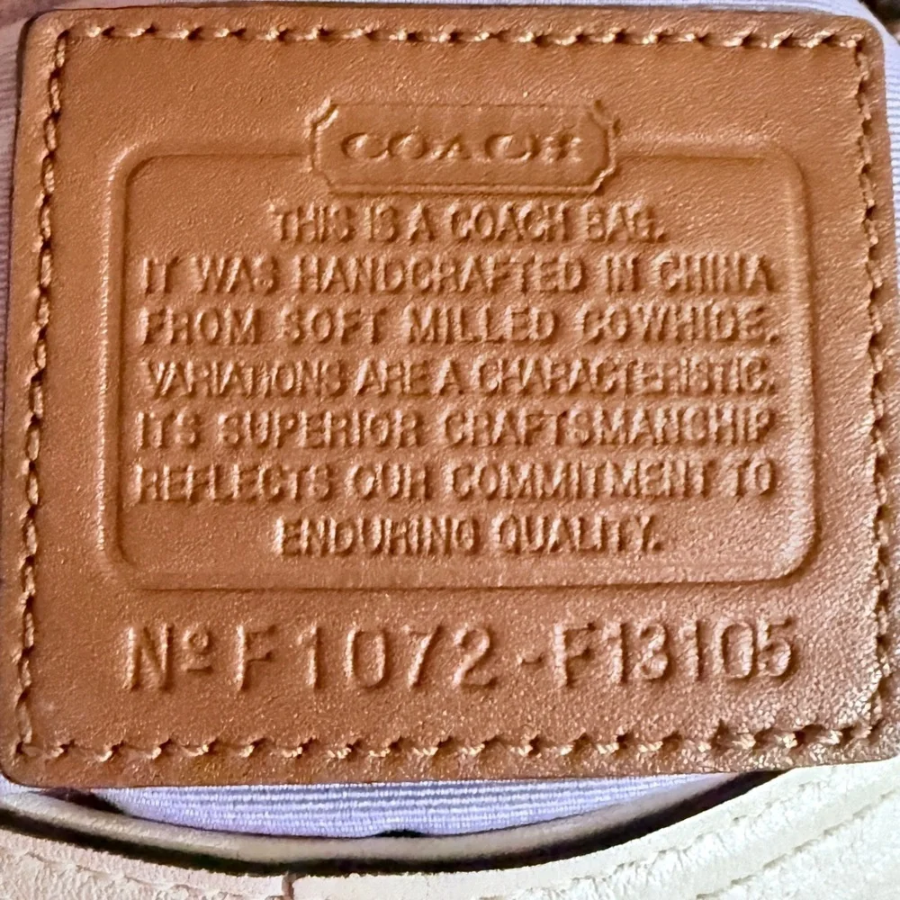 Coach White and Brown Shoulder Bag - Picture 6 of 12
